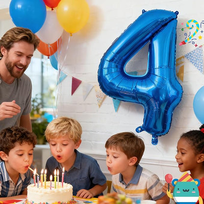 40 Inch Navy Blue 4 Balloon for 4th Birthday Party, Helium Giant Foil Number 4 - Image 2