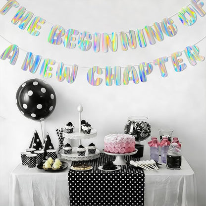 Iridescent The Beginning of a New Chapter Banner, Holographic Pre-Strung Party - Image 7