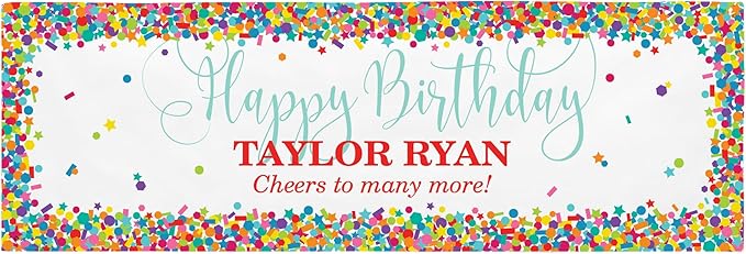 Let's Make Memories Personalized Happy Birthday Banner by LetsMakeMemories