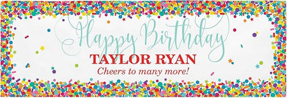 Let's Make Memories Personalized Happy Birthday Banner by LetsMakeMemories