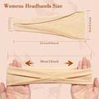 obeoby Headbands for Women, 8 Pack Wide Stretchy Headbands for Daily Use Sport Yoga Running, Stocking Stuffers for Women
