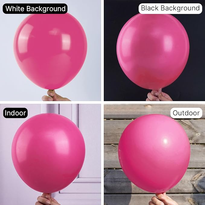 PartyWoo Hot Pink Balloons 50pcs Magenta Fuchsia Color 12 Inch | Balloons - Image 2