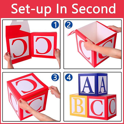 6 pcs ABC and 123 Friend Street Balloon Boxes, ABC Alphabet Graduation Back to - Image 4