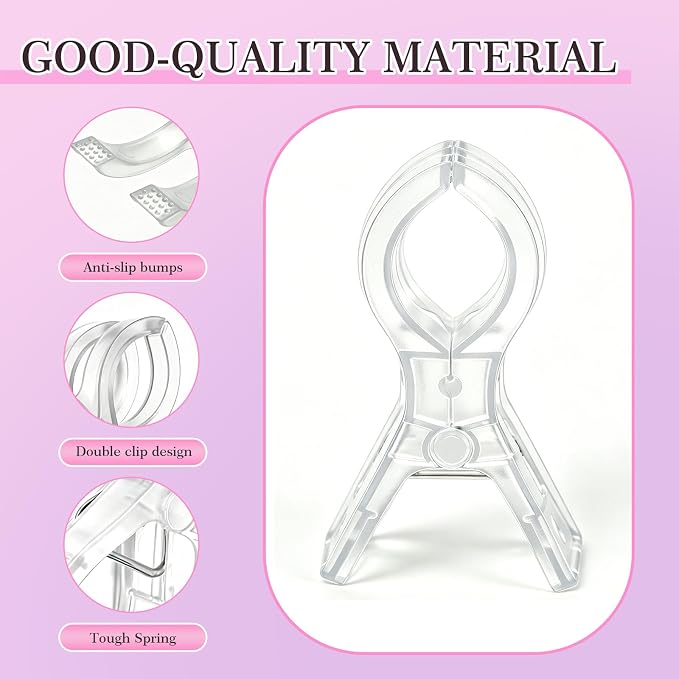 10 Pack Balloon Arch Clips, Large Clear Backdrop Clips - Image 7
