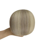 Full Shine Insert Tape in Hair Extensions Color 4/7/80 Medium Brown and Blonde Seamless Injection Tape in Extensions Human Hair 20Inch Soft Remy Real Extensions 25Gram 10Pcs for Wedding