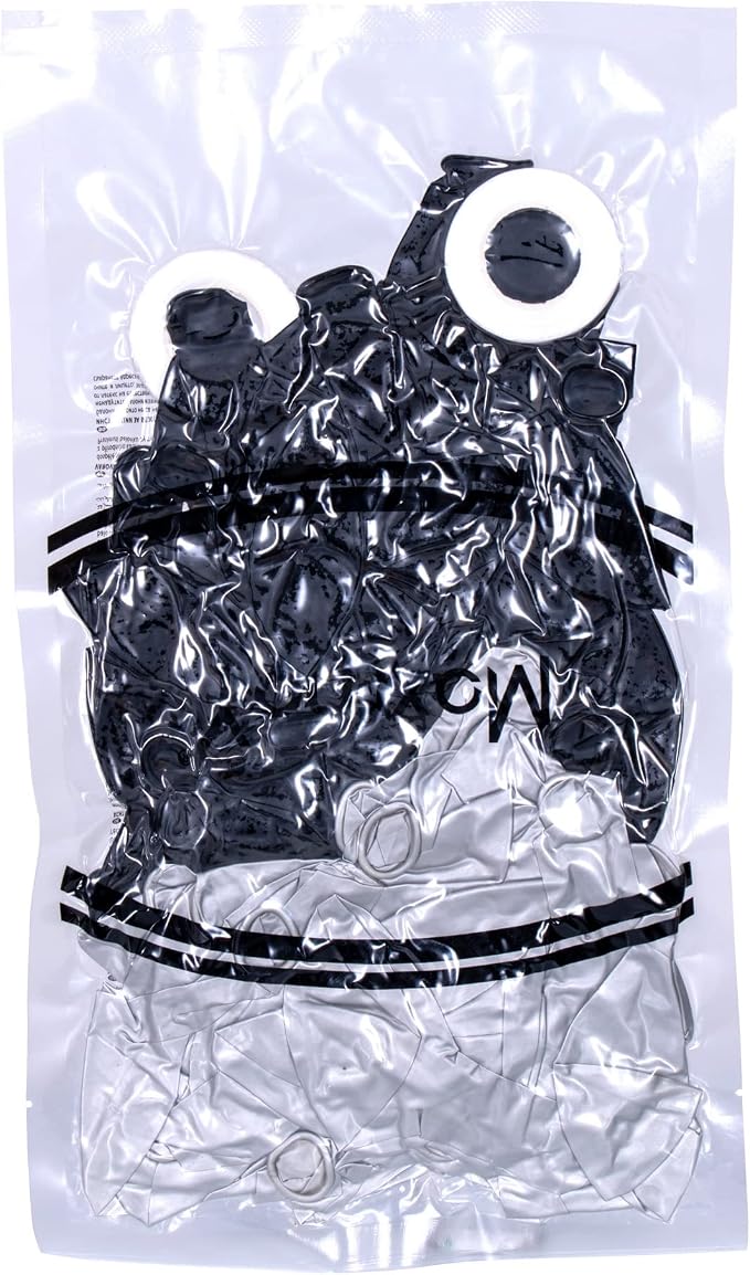 100Pcs Silver and Black Column Tower Balloons - Image 6