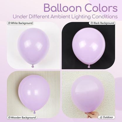 Light Purple Balloons 12 inch, Pastel Purple Latex Balloons 50pcs Party Balloon - Image 3