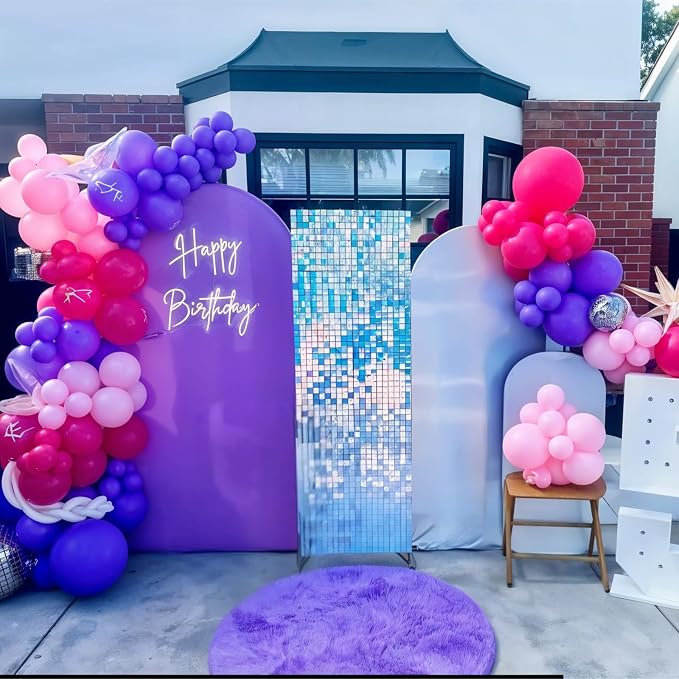 Pink Purple Blue Balloons 12 Inch 50 Pcs Royal Dark Purple Metallic Blue Dusty - Image 5