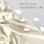 ZIMASILK 100% Pure Mulberry Silk Pillowcase 2 Pack, Soft and Smooth,Both Sides Premium Grade 6A Silk,600 Thread Count,with Hidden Zipper for Men and Women Family (Standard 20"x26", Beige)