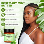 No-Water Braid Shampoo for Locs, Twists, Weaves - Rinse-Free Dreadlock Shampoo for Build-Up, Odor, Itch- Rosemary Mint Butter Braid Balm Scalp Sleeping Balm for Dry Scalp Strengthens Hair Roots&Bonnet