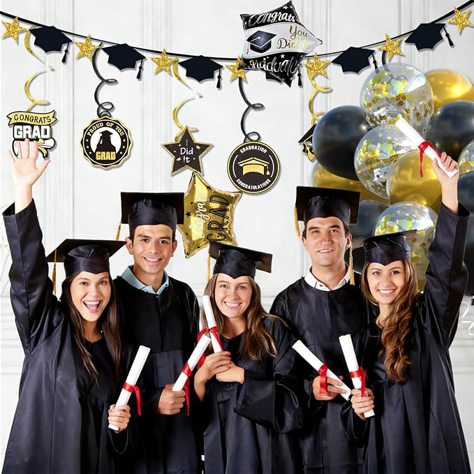Graduation Decorations 2026, Class of 2026, Congrats Grad Hanging Swirls and We - Image 7