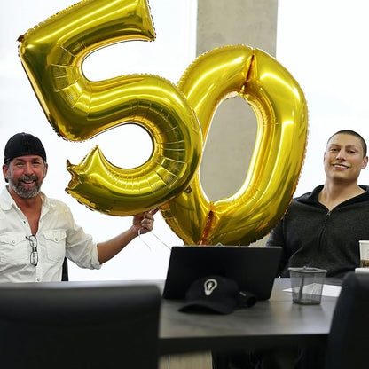 40 Inch Gold Number 6 Foil Balloon - Image 9