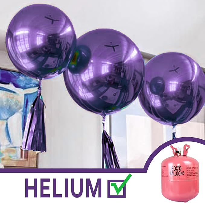 PartyWoo Metallic Purple Balloons 4pcs Chrome Purple Color 36 Inch | Balloons - Image 5