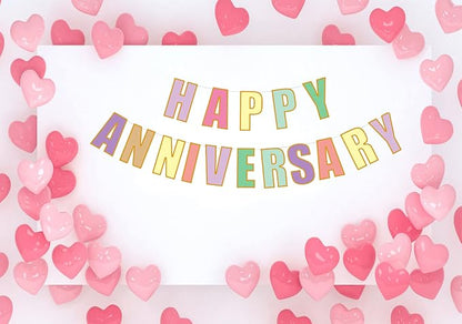 Happy Anniversary Banner, Wedding Anniversary Party Funny Paper Sign Party - Image 5