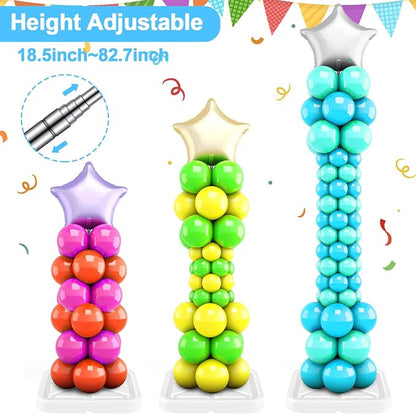 Sratte 6 Sets Balloon Column Stand Kit, 6.6 ft Adjustable Balloon Tower Pillar - Image 6