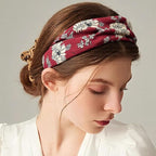 5 Pack Turban Headbands for Women, Cute Hair Band Accessories Featuring Soft Boho Floral Patterns, Fashionable Hair Wraps and Large Scarf-Style Headbands