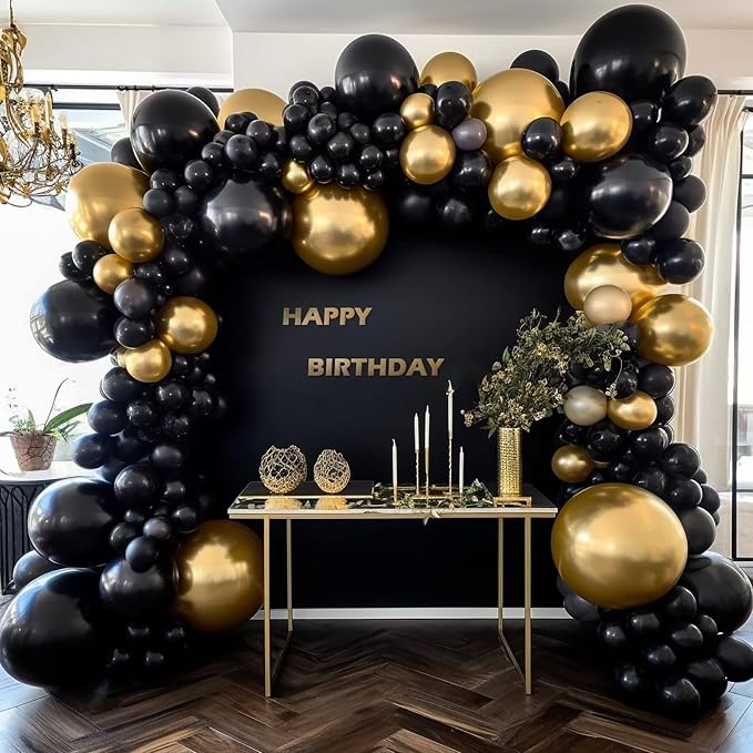 FOTIOMRG 110pcs Metallic Gold Balloon Garland Arch Kit, 18 12 10 5 inch Chrome - Image 7