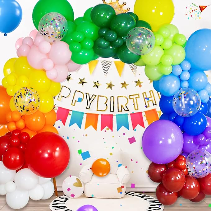 ASIYUHY 100 PCS Party Balloons Assorted Colors 12 Inch Rainbow Balloons - Image 6
