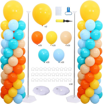 Here Comes the Son Balloon Column Stand Kit Set of 2 by ZyloonDecoration