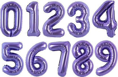 TONIFUL Number Balloon 16 Inch 10 Pcs Purple 0-9 Birthday Number Balloons | by TONIFUL