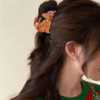 Christmas Hair Clips for Women, Cute Christmas Puppy Hair Claw Clips Funny Strong Hold Dog Jaw Clips with Hat Design Non-slip Animal Winter Hair Barrettes Xmas Hair Accessories Decoration