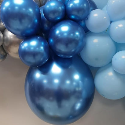 Silver Blue Balloon Garland 127 Pcs 18In 12In 10In 5In Confetti Latex Balloons - Image 8
