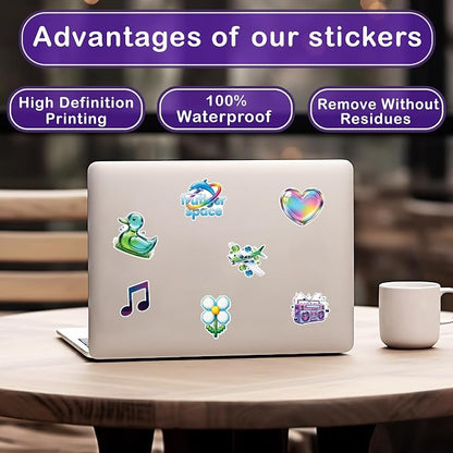 50 Pcs Frutiger Aero Stickers Y2K Aesthetic Vinyl Decal Waterproof Cute - Image 3
