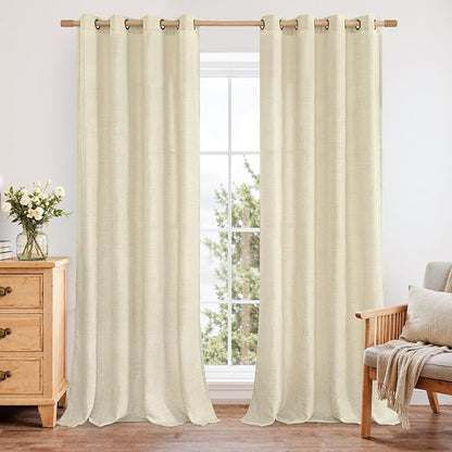 YoungsTex Linen Curtains 90 Inch Length by YoungsTex
