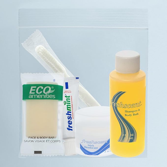 Moda West 96 Kits - Bulk Case of Wholesale Teen Basic Toiletries for Men, Women, Travel, Charity