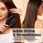 Boar Bristle Hair Brush Since 1965 British Craftsmanship, Handmade Natural Wood Slick Back Hairbrush, Soft Bristles Gentle Detangling Smoothing Women Men Kids Long Curly Thick,Thin, Fine Hair