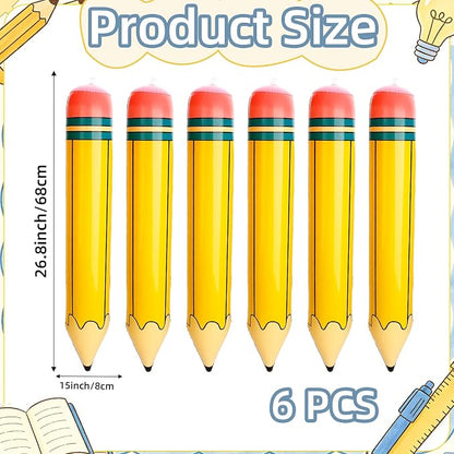 Large Inflatable Yellow Pencil Balloons, 27 Inch First Day of School Giant - Image 2
