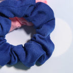 12pcs Cotton Hair Scrunchies Single Jersey Solid Color Ponytail Holders Elastic Hair Ties for Women Accessories (Royal Blue)