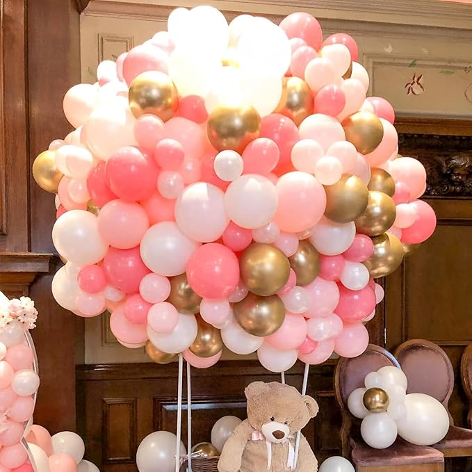 KBZVNAF Pastel Pink Latex Party Balloons 50 Pack 12 inch | Baby Pink Helium - Image 4