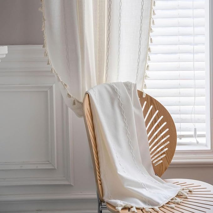 Boho Curtains Semi-Blackout 84 Inch 2 Panels - Image 7