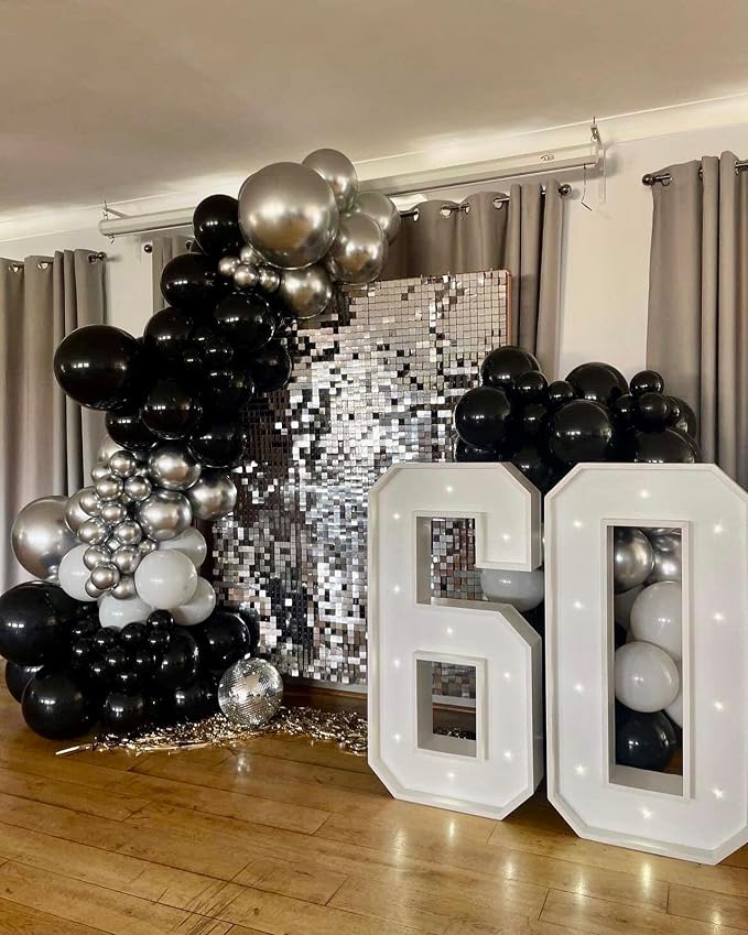 Silver Balloon Arch Kit, 18 12 10 5Inch Different Size Balloons - Image 6