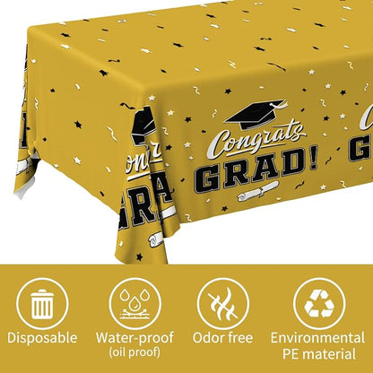 Graduation Tablecloths Graduation Party Table Decorations Waterproof Plastic - Image 2