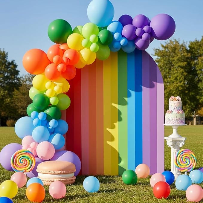 RUBFAC Rainbow Balloons 36pcs 18 Inch Large Colourful Latex Balloons - Image 5