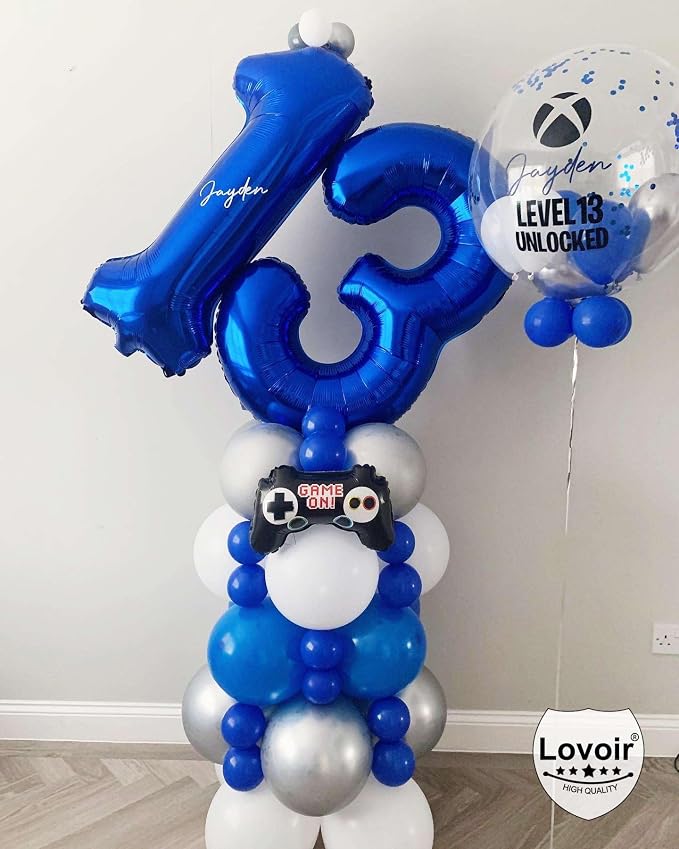 Navy Blue 11 Number Balloons, 40 Inch Giant Number 11 Balloons Foil Mylar - Image 4