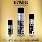 Red by Kiss Tintation Temporary Hair Color Spray, Instant Gray Root Touch Up Coverage, Water-Resistant & Smudge-Proof, Easy Wash Out, Barber & Hairline Touch-Up, Quick-Dry (Black, 2.82 oz)