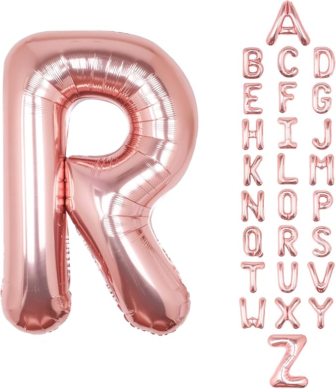 Letter Balloons Rose Gold 40 Inch R Large Big Foil Mylar Balloon | by Unknown
