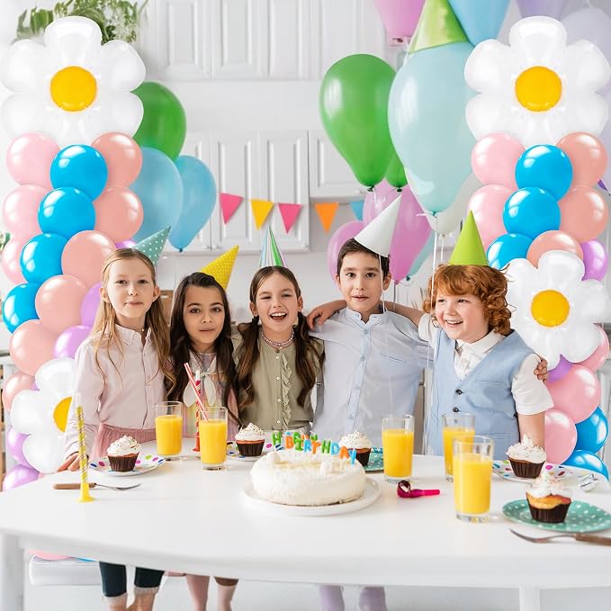 Kasyat 2 Sets Blue Dog Balloon Column Stand Kit Pastel Pink Purple Blush Dasiy - Image 7