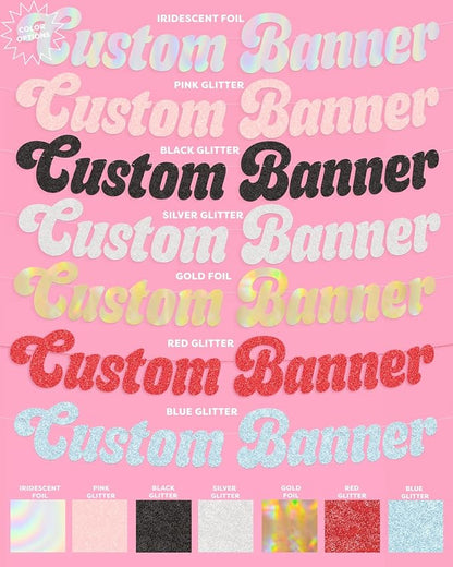 xo, Fetti Custom Banner Choose Your Font + Color | Personalized Decor | - Image 4