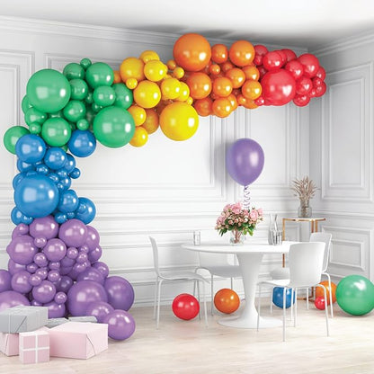 HOUSE OF PARTY Rainbow Balloon Arch Kit -135 Pcs Colorful Pride Balloons - Image 3