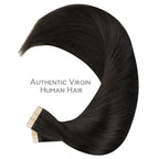 Wennalife Tape in Hair Extensions Human Hair, 40pcs 100g 22 inch Dark Brown Hair Extensions Real Human Hair Straight Tape in Extensions Invisible Human Hair Extensions Reusable Real Hair Extensions