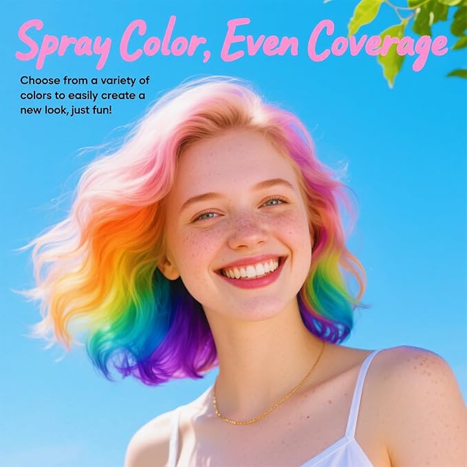 Purple Hair Spray, Temporary Hair Color Spray For Kids Women Men,Temporary Hair Dye Washable Hair Color Wax,Non-Sticky Color Hair Spray for Halloween Crazy Hair Day,Cosplay Party DIY,Christmas(Purple)