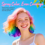 Pink Hair Spray, Temporary Hair Color Spray For Kids Women Men, Temporary Hair Dye Washable Hair Color Wax, Non-Sticky Color Hair Spray for Halloween Crazy Hair Day,Cosplay Party DIY,Christmas (Pink)