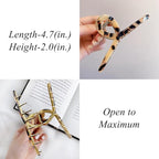 Big Hair Claw Clips Butterfly Hair Clips for Women 4.7" Large Acetate Metal Hair Claw Clip for Girls Hair Accessories for Long Thick Hair (Light leopard)