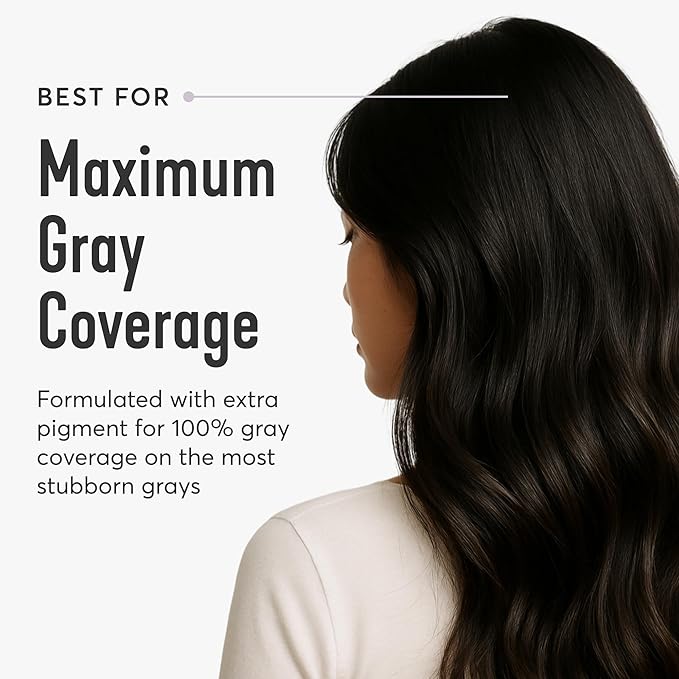 Madison Reed Radiant Hair Color Kit - 2.5NNN Soft Black (Parma Black), 100% Gray Hair Coverage Permanent Hair Dye for Resistant Grays | PPD-Free & Ammonia-Free, 2 Pack
