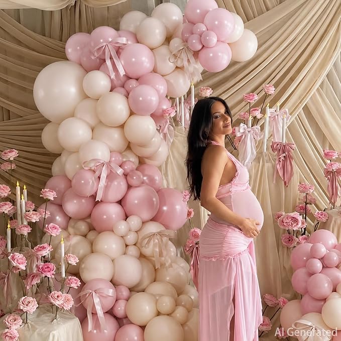 Dusty Pink Balloon Arch Kit for Wedding Baby Shower Birthday Decorations | - Image 2