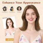 Rich Choices Human Hair Toppers for Women-100% Real Remy Hair Topper No Bang-Upgraded 150% Density 9 * 12CM Lace Base-Clip in Hairs Topper for Thinning Hairs-14Inch #4 Medium Brown
